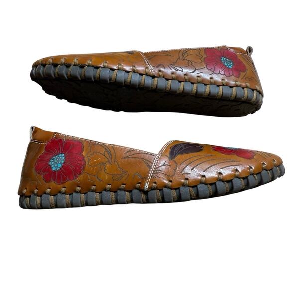 L'Artiste Modesty Slip-On by Spring Step Women's Camel Multi Sz 41 US 10.5 Boho - Picture 8 of 9